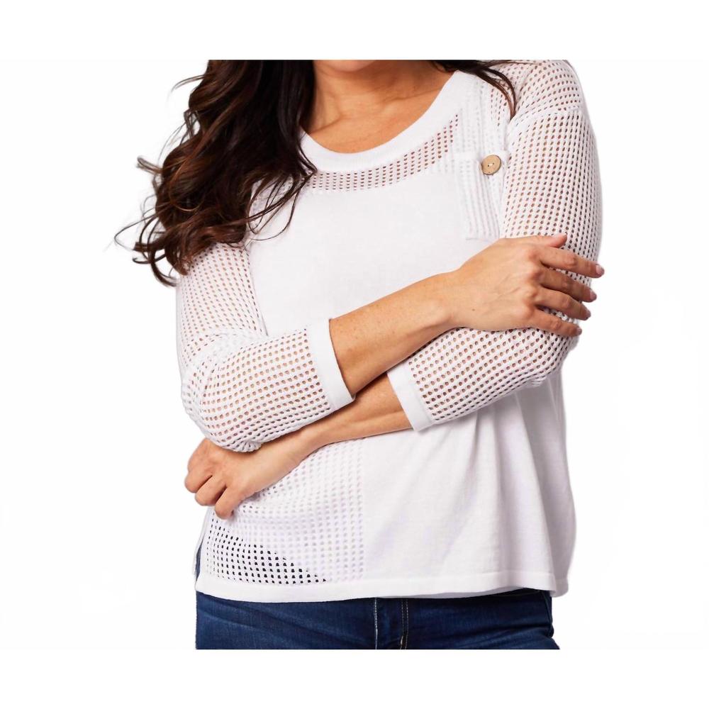 NEW ANGEL APPAREL scoop top in white